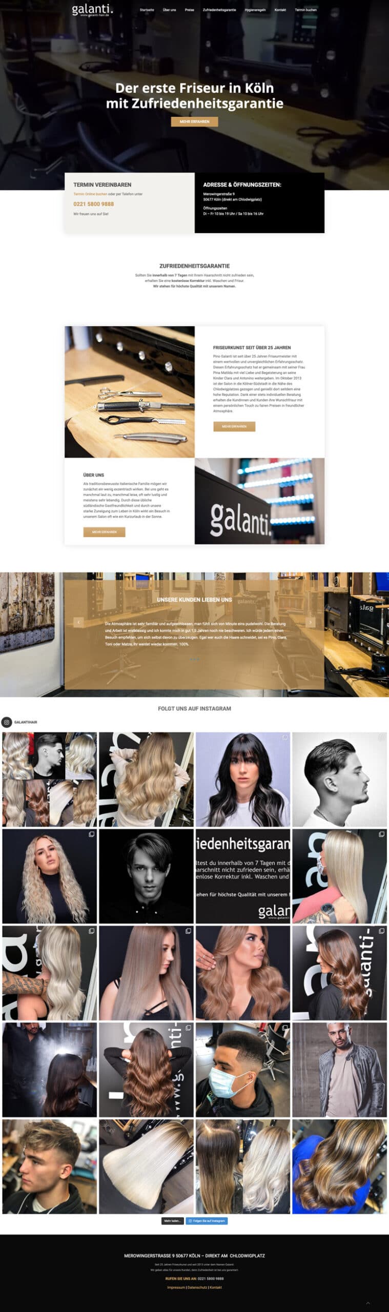 Webseite & Webdesign galanti-hair.de